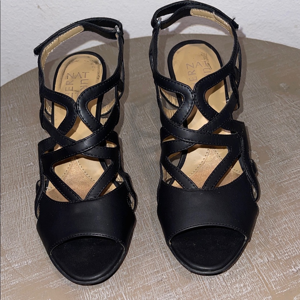 Naturalizer Women's Black Strappy Sandals - Picture 2 of 7